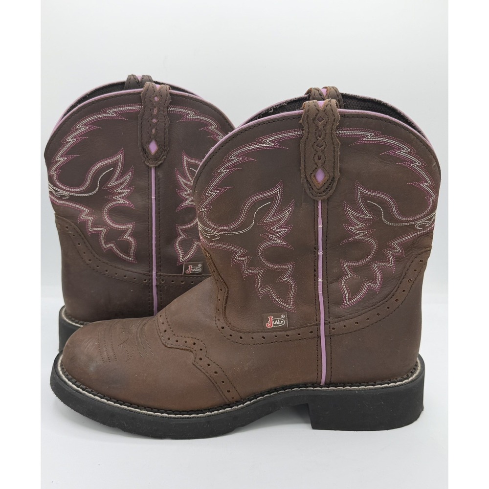 Justin Gypsy Women's Cowgirl Farm Ranch  Leather Western Boots Size 11B